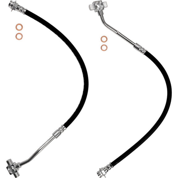 PRFMNCR Front Left Front Right Brake Hydraulic Hose Pack of 2 for Chevrolet K20 1985 4.3L V6, for Chevrolet K10 1981 1982 1983 1984 4.1L l6