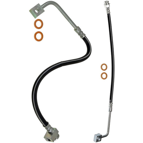PRFMNCR Front Left Front Right Brake Hydraulic Hose Pack of 2 for Ford F-350 1995 1996 1997 5.8L V8 4WD, for Ford F-250 HD 1997 5.8L V8 4WD