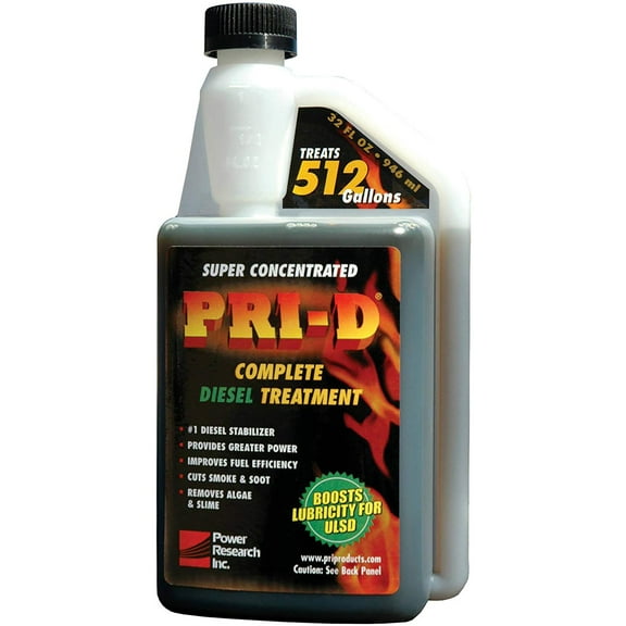 PRI-D 32oz Fuel Diesel Treatment for Lubricity & Stability Improved Performance, Maintenance, and Emissions Reductions, Maximum Lubricity Protection, Super Concentrated & Safe - 1 Bottle