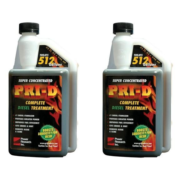 PRI-D Power Research Fuel Stabilizer- For Diesel Treatment 32oz - 2 Bottle