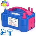thumbnail image 1 of PRI Electric Balloon Pump, Portable Electric Balloon Blower Machine Balloon Air Pump Dual Nozzle Rose Red 110V 600W Balloon Inflator for Party Decorations, 1 of 14