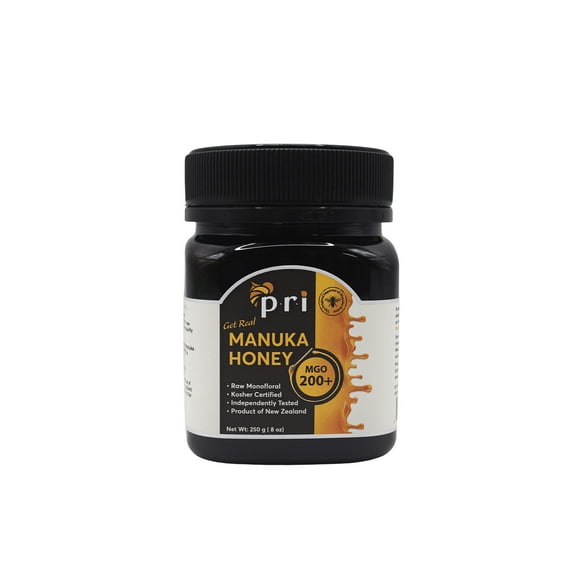 PRI Manuka Honey, MGO 200+, 8.8oz New Zealand Raw Monofloral Manuka Honey (250g)