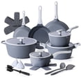 thumbnail image 1 of PRICUSIS 21-Piece Nonstick Pots and Pans Set, Induction Compatible, Stay-Cool Handle, Fully Coated, Dishwasher-Safe, Warp Resistant, Blueberry Gray, 1 of 8