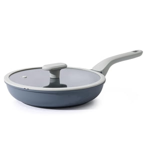 PRICUSIS 8 inch Ceramic Nonstick Frying Pan with Lid, Non Toxic Skillet, Induction Compatible & Oven Safe, Dishwasher Safe