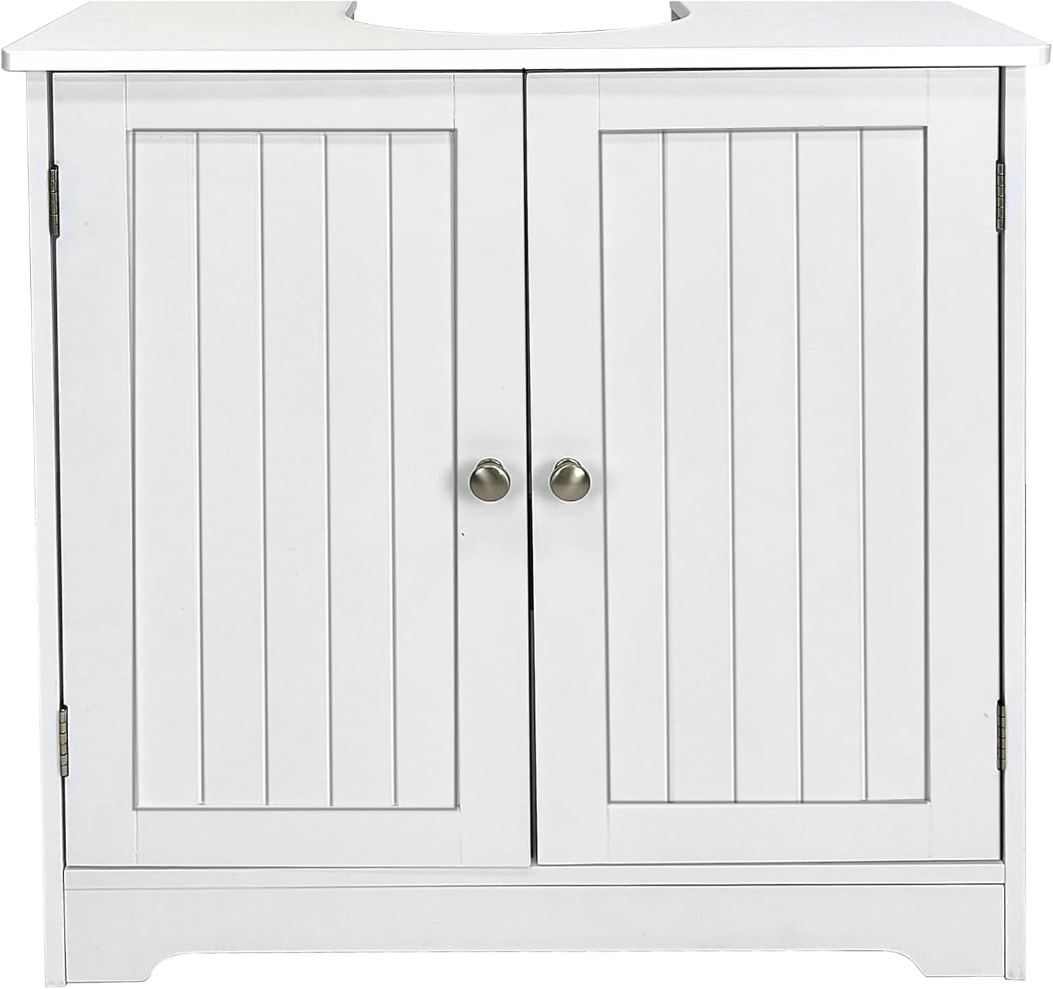 PRIJESSE 24"x12"x24" Under Sink Storage, Bathroom Vanity Under Sink Pedestal with 2 Doors, Basin Cabinet with Adjustable Shelf, White