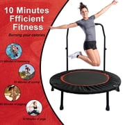 PRIJESSE 40" Mini Foldable Trampoline, 660LBS Fitnes Trampoline, Indoor/Outdoor Jumping Workouts