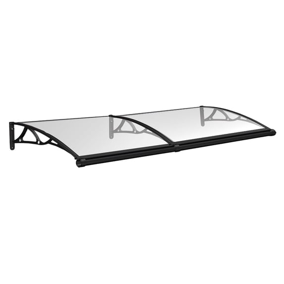 PRIJESSE 40"x80" Durable Aluminum Window & Door Awning Canopy - UV Block, Snow & Rain Protection, Stylish Aluminum Frame, Easy Installation