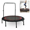 PRIJESSE 660lbs 48 Inch Portable Mini Trampoline with Jumping Handle for Adults Indoor Workout