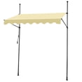 thumbnail image 1 of PRIJESSE 78"×118" Manual Retractable Awning,Outdoor Sunshade, NO Drilling Patio Awning Shelter, Angle & Height Adjustable, with UV Protection, Balcony Shelter for Patio, Garden, Beige, 1 of 10