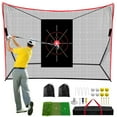 thumbnail image 1 of PRIJESSE Complete Golf Net Set with Carry Bag: 10x7ft Heavy Duty Hitting Net, Target, Practice Mat, 8 Balls & Tees for Indoor Outdoor Backyard Driving and Chipping Practice, 1 of 9