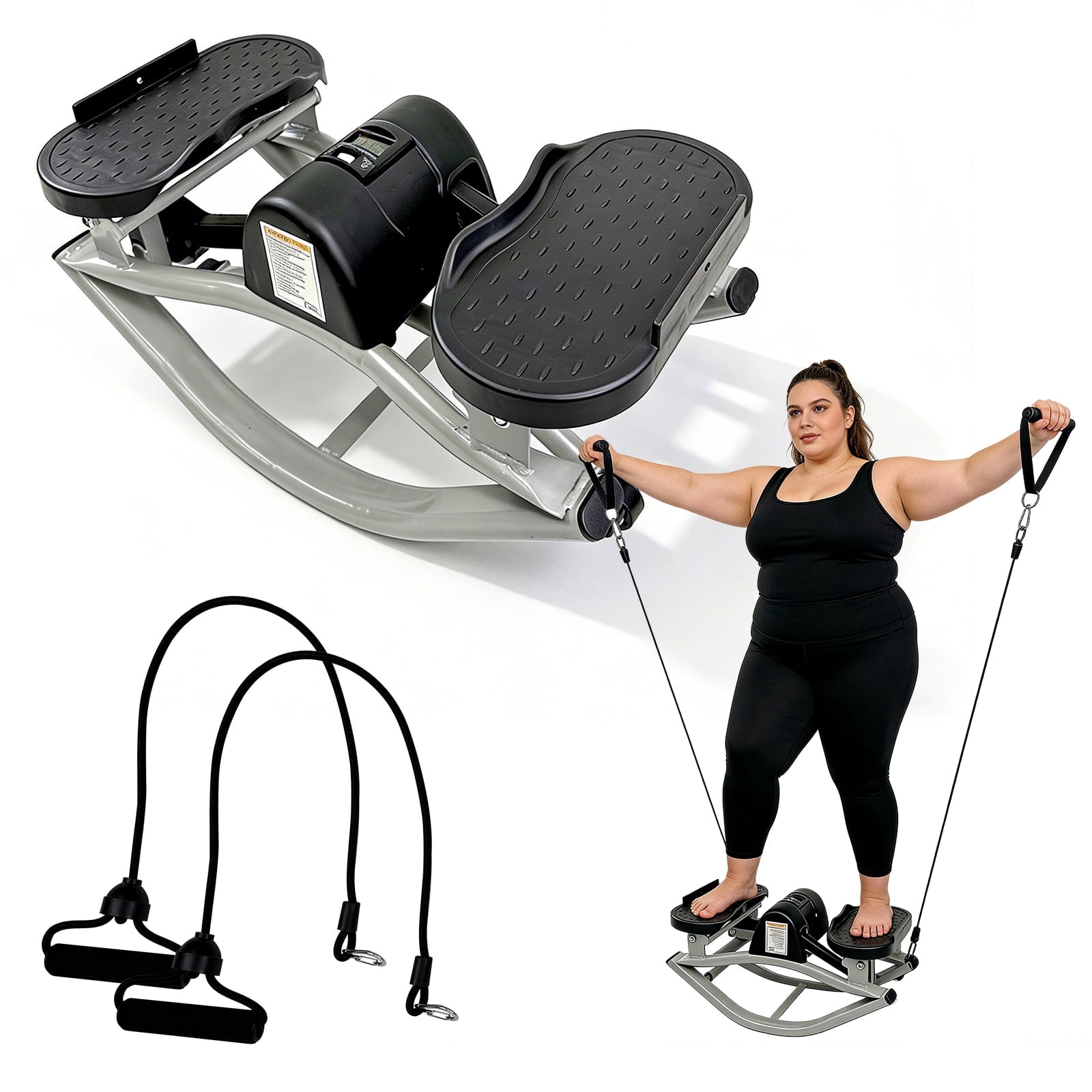 Stepping Rocking Exercise Machine PRIJESSE Low-Impact Rock Stepper Exercise Machine, 3D Motion Lateral ...