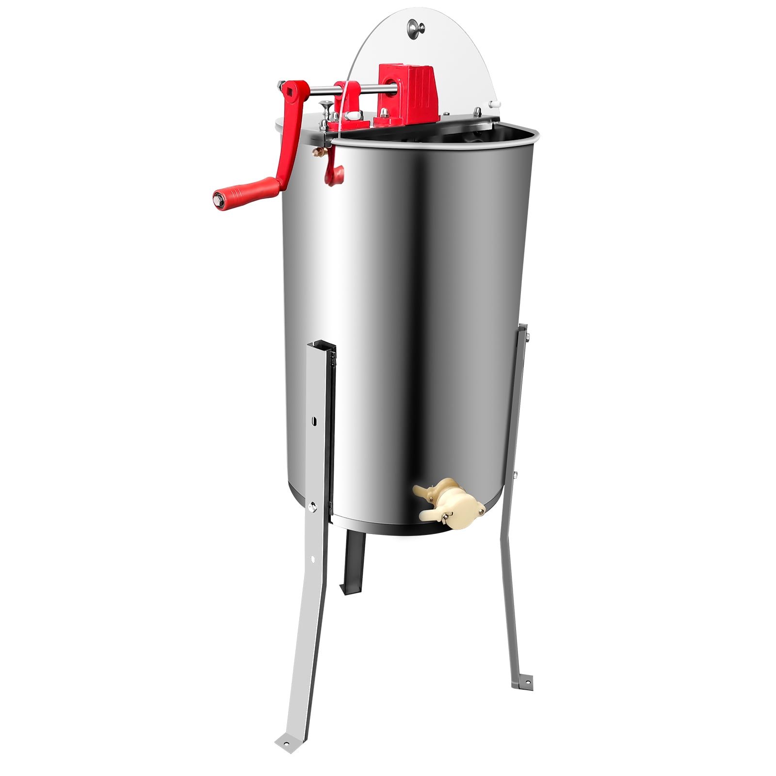 PRIJESSE Manual Honey Extractor 4 Frames Stainless Steel with 3 ...