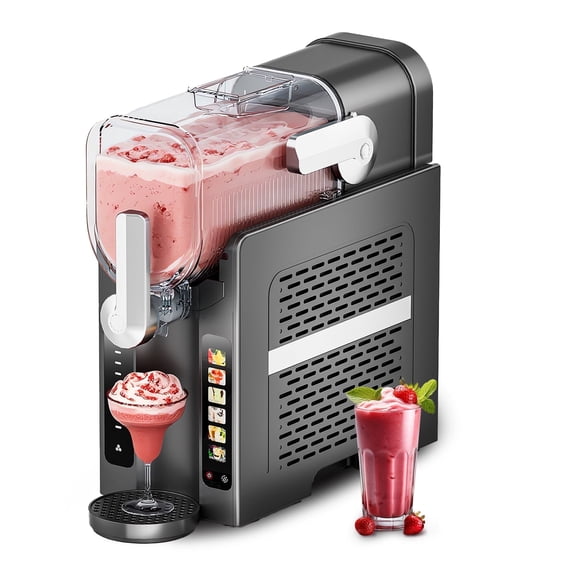 PRIJESSE Slushie Machine 70 oz, Slushy Machine for Home, 6 Preset Programs, Quiet Operation, LED Display, Auto-Clean, No Ice Needed,Perfect for Milkshakes, Frappes and More