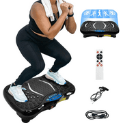 PRIJESSE Vibration Plate Exercise Machine, Whole Body Workout Vibration Platform, Home & Travel Workout Equipment for Weight Loss with 2 Resistance Band
