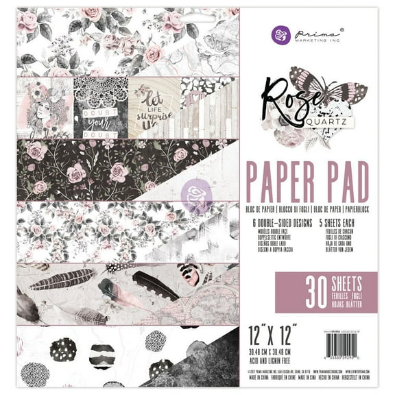 PRIMA MARKETING INC 12x12 Rose Quartz Paper Pad UPC 655350592950