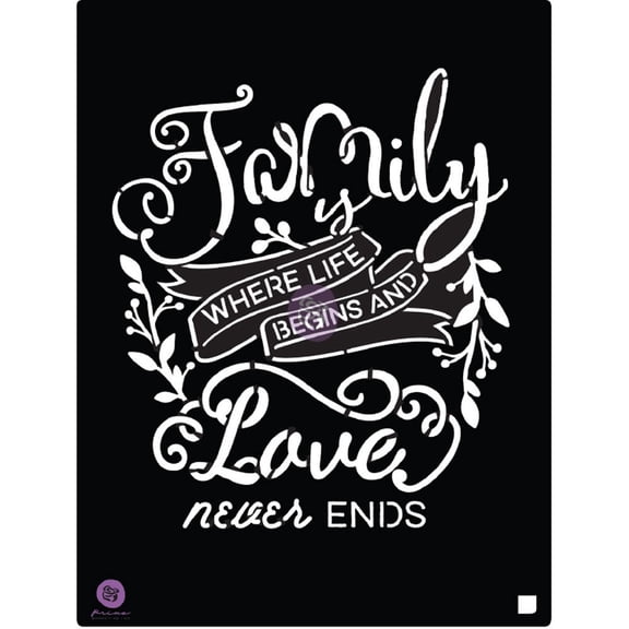 PRIMA MARKETING INC 8x10 Stencil - Family Love UPC 655350586874