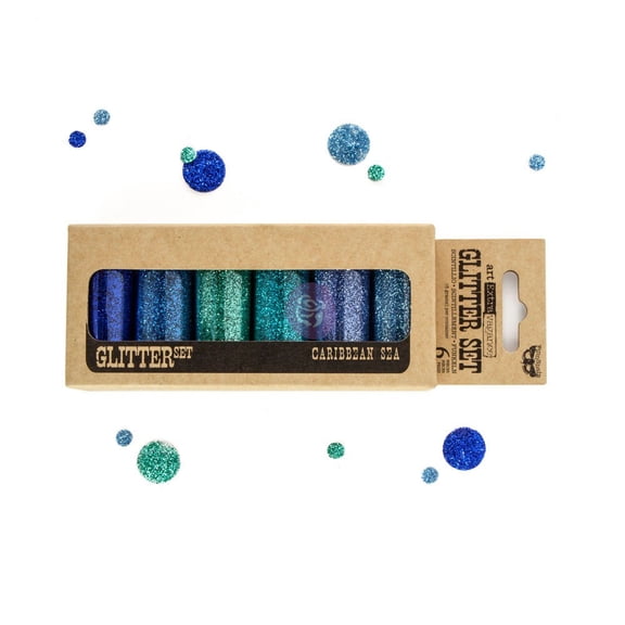 PRIMA MARKETING INC Art Ingredients - Glitter Set - Caribbean Sea 7g bottle set of 6 UPC 655350961565