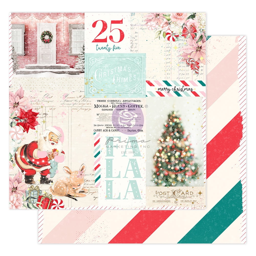 PRIMA MARKETING INC Candy Cane Lane Collection 12x12 Sheet - Candy Cane Lane Collection UPC 655350998714