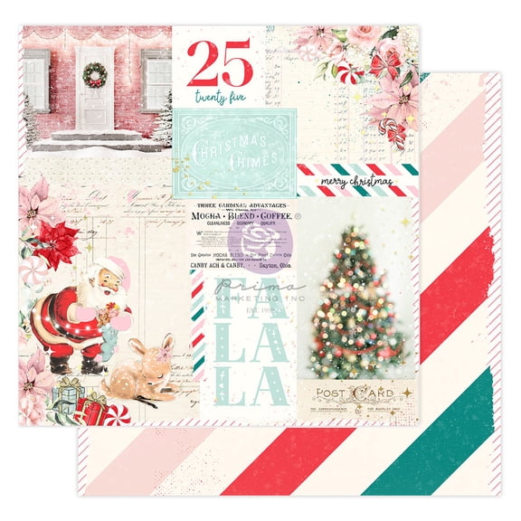 PRIMA MARKETING INC Candy Cane Lane Collection 12x12 Sheet - Candy Cane Lane Collection UPC 655350998714
