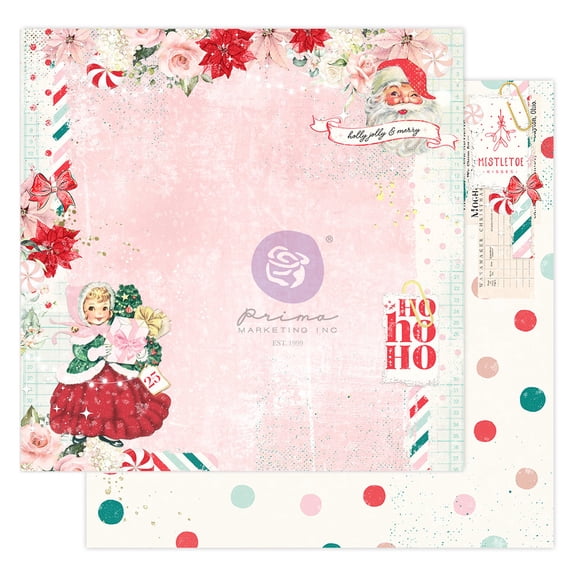 PRIMA MARKETING INC Candy Cane Lane Collection 12x12 Sheet - Jolly days UPC 655350998721