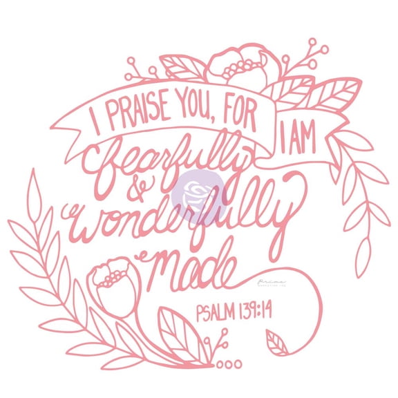 PRIMA MARKETING INC Creating In Faith: rub-on 7" rose gold perfect love UPC 655350980566