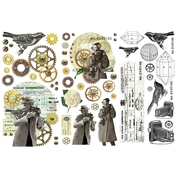 PRIMA MARKETING INC Finnabair Mini Transfers - Photo Passion - 3 sheets, 6"x12" UPC 655350969479