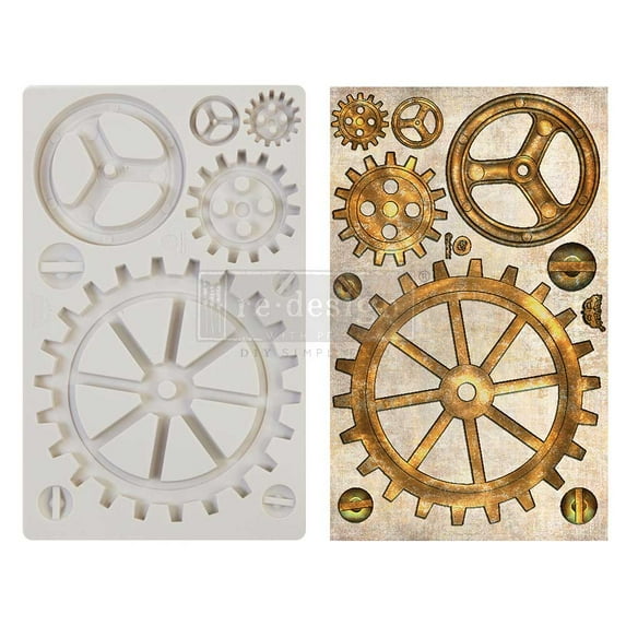 PRIMA MARKETING INC Finnabair - Moulds - Large Gears - 1 pc, 5x8 in VA0002330246 UPC 655350968939