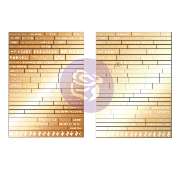 PRIMA MARKETING INC Golden Desert Collection Word Stickers - 178 pcs UPC 655350645823