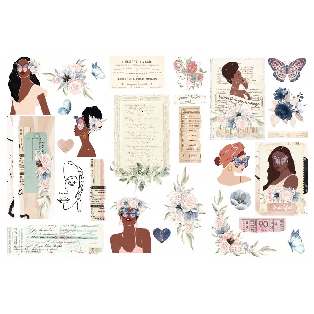 PRIMA MARKETING INC Indigo Collection Rub-Ons - 3 sheets UPC 655350998349