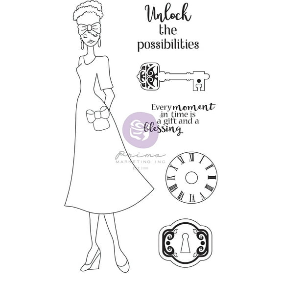 Prima Marketing Julie Nutting Mixed Media Cling Rubber Stamp-Kya