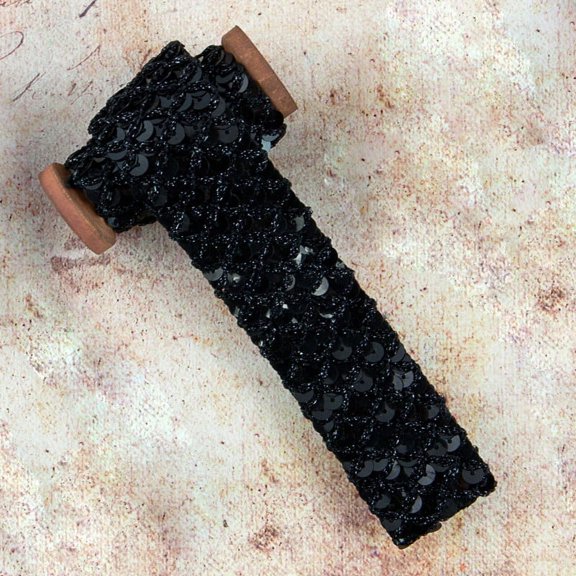 PRIMA MARKETING INC Memory Hardware Sequin Trim 1.3"x3 Yards-Black UPC 655350990442