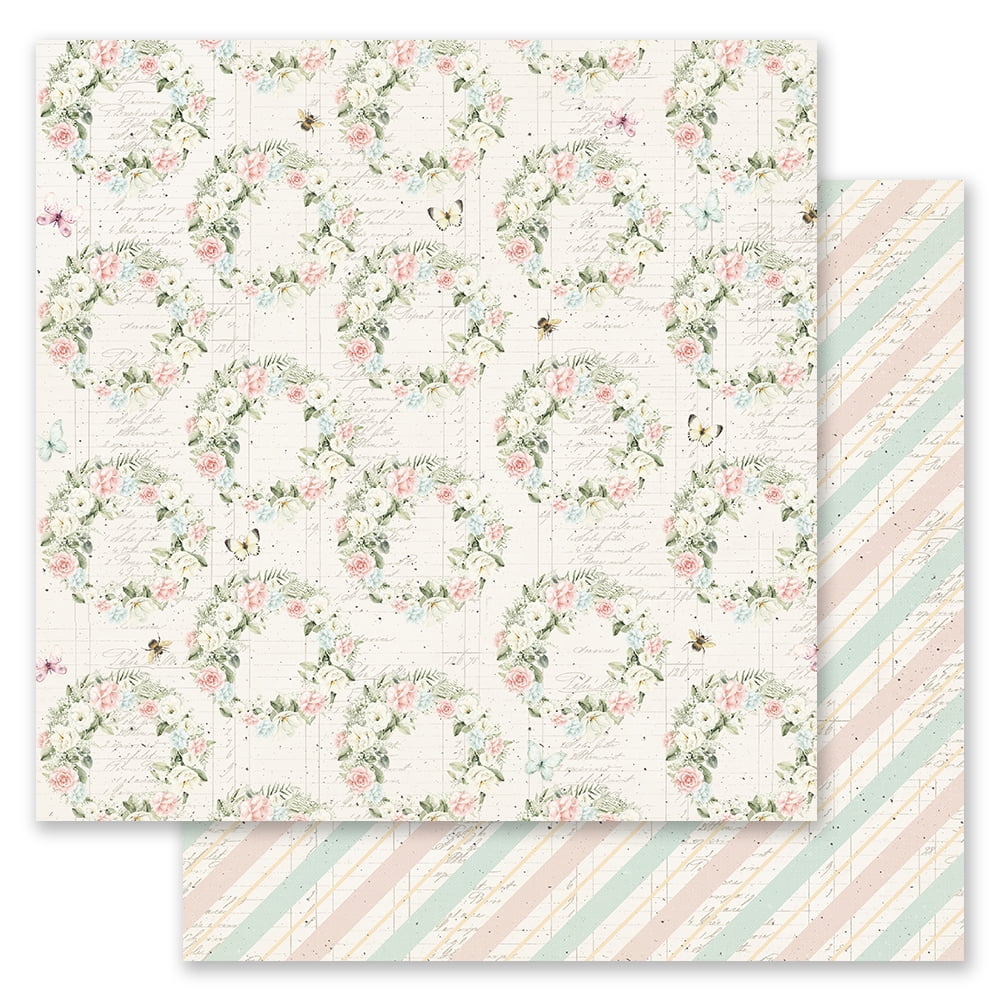 PRIMA MARKETING INC Miel Collection 12x12 Sheet - Butterfly Dance - 12x12 in, w/ foil details UPC 655350998035