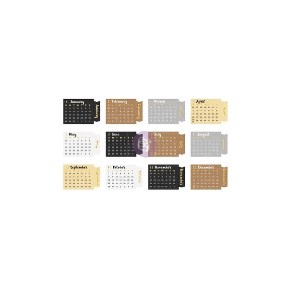 PRIMA MARKETING INC My Prima Planner Embellishments - Calendar Tabs 2 UPC 655350592844