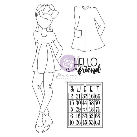 PRIMA MARKETING INC Prima Marketing Julie Nutting Doll Stamp - Amberly UPC 655350913250