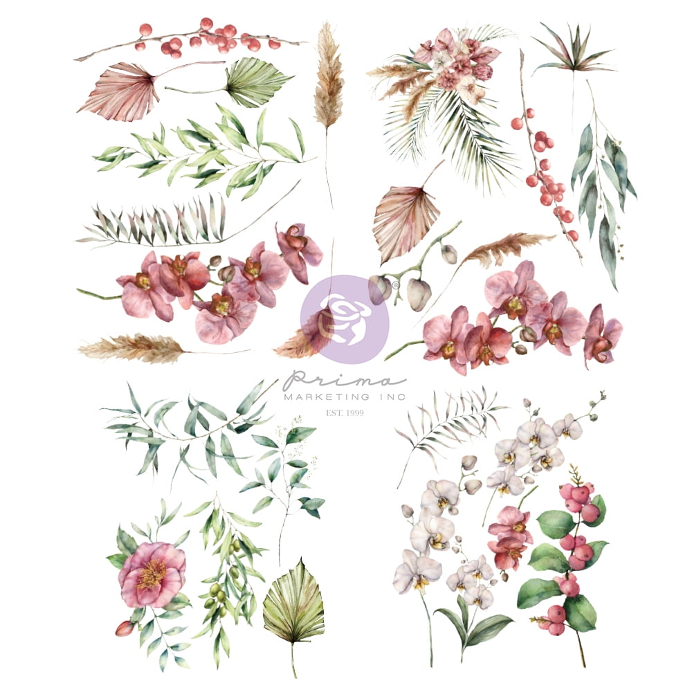 PRIMA MARKETING INC Sharon Ziv Transfers - Orchidea - 4 sheets, 8.5"x11" *For paper surface only.* UPC 655350930288