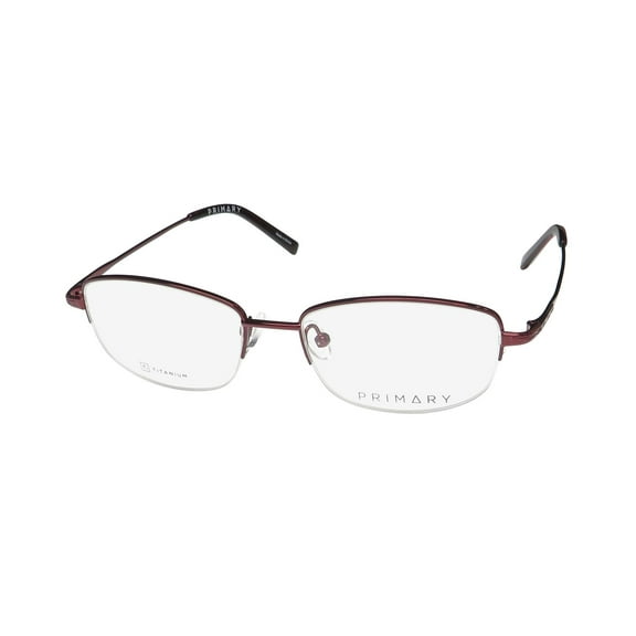 PRIMARY PT109 CAT EYE TITANIUM EYEGLASS FRAME/GLASSES HALF-RIM ALLERGY FREE RARE