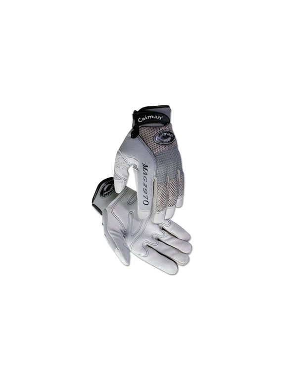 Caiman 2970 Genuine American Deerskin Multi Activity Glove, Gray and Silver