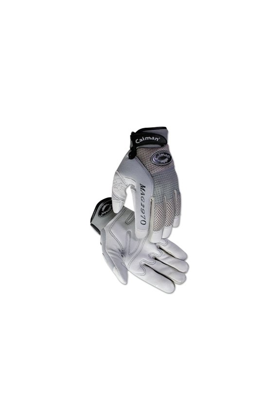 Caiman 2970 Genuine American Deerskin Multi Activity Glove, Gray and Silver