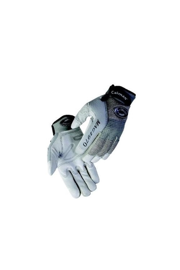 Caiman 2970 Genuine American Deerskin Multi Activity Glove, Gray and Silver