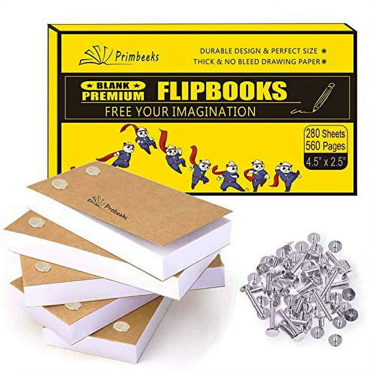 PRIMBEEKS Premium Flip Book Paper, 280 Sheets, 4.5