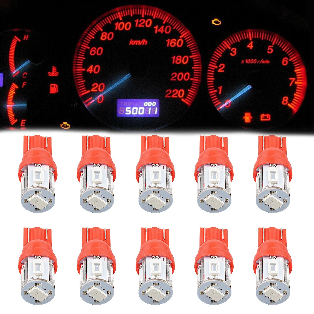 PRIME- 10X Red Led Instrument Panel Light Speedometer Dash Cluster ...