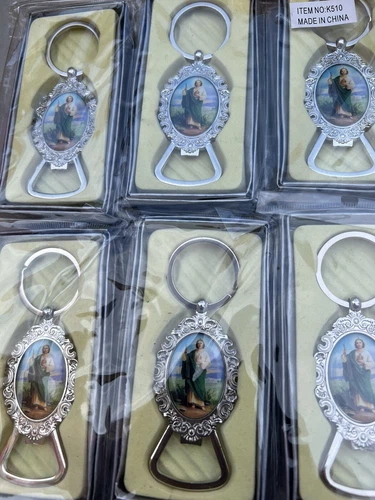 PRIME - 12 Llaveros De St Jude Party Favors Baptism Keychains San Judas Recuerdos