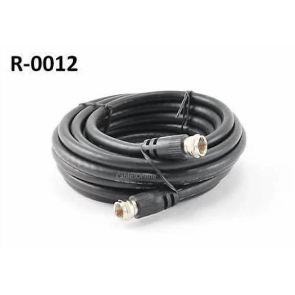 PRIME- 12Ft Rg6 75 Ohm High-Grade F-Type Coaxial Video Cable, Cablesonline R-0012