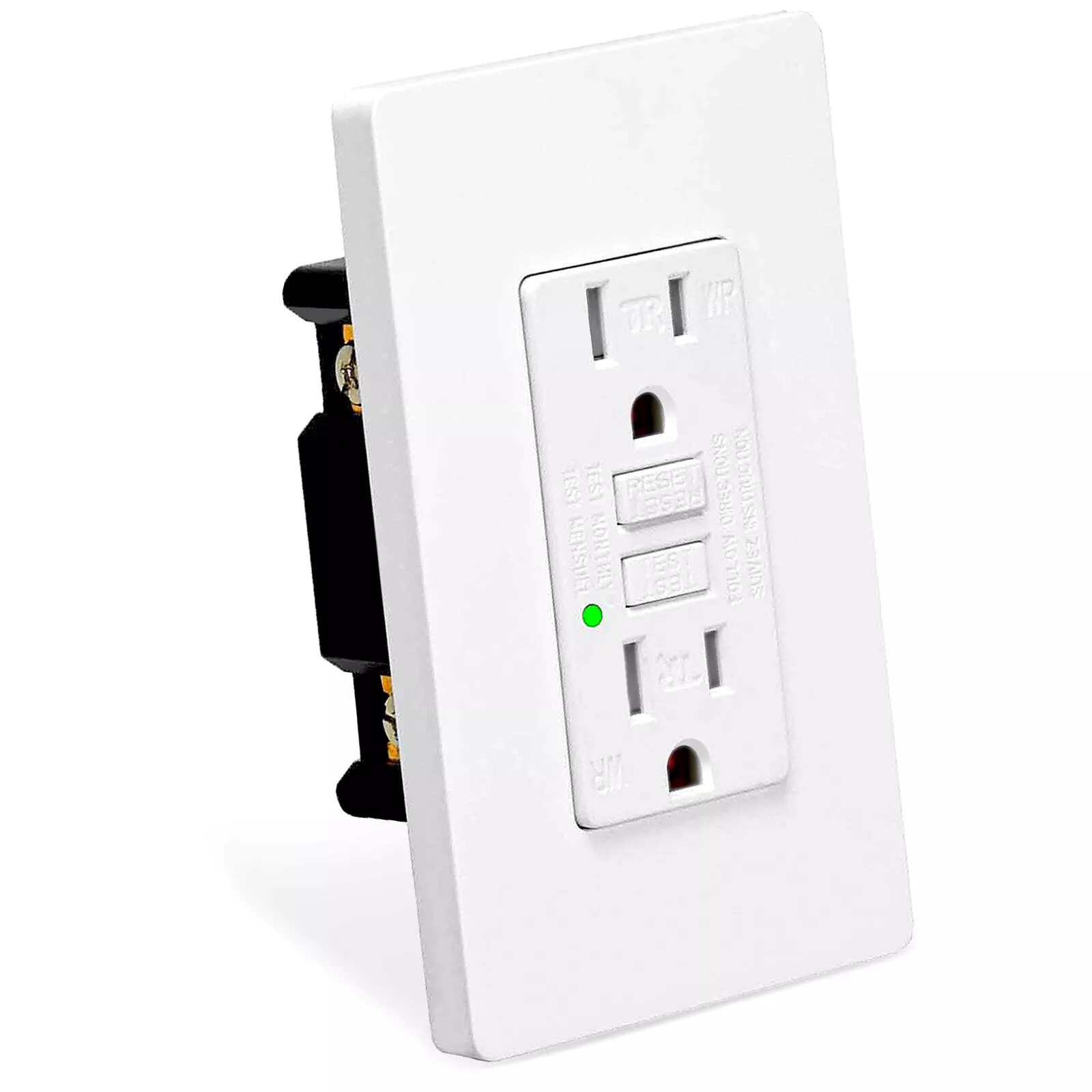 PRIME - 15 Amp Gfci Outlet Gfi Receptacle With Led Indicator Tr Wr For Kitchen Bathroom