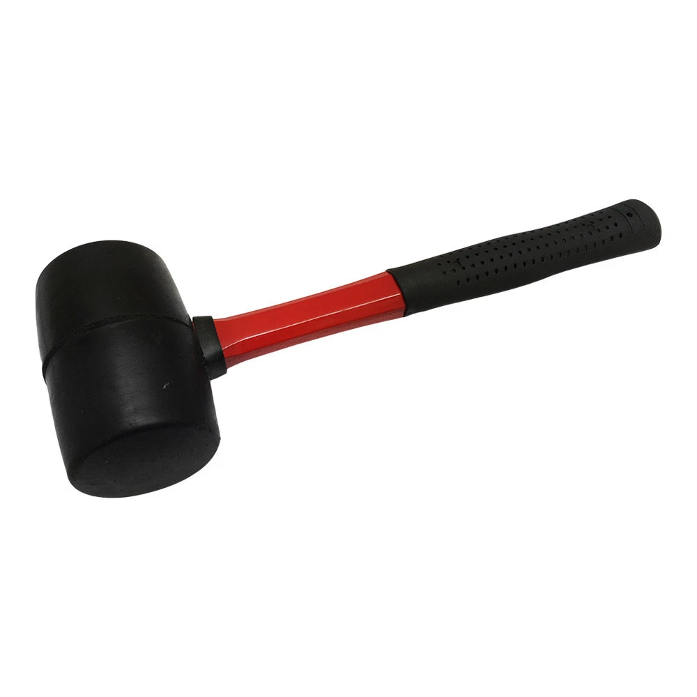 PRIME - 16 Oz Rubber Mallet Hammer Fiberglass Grip Handle 11-1/2'' Long