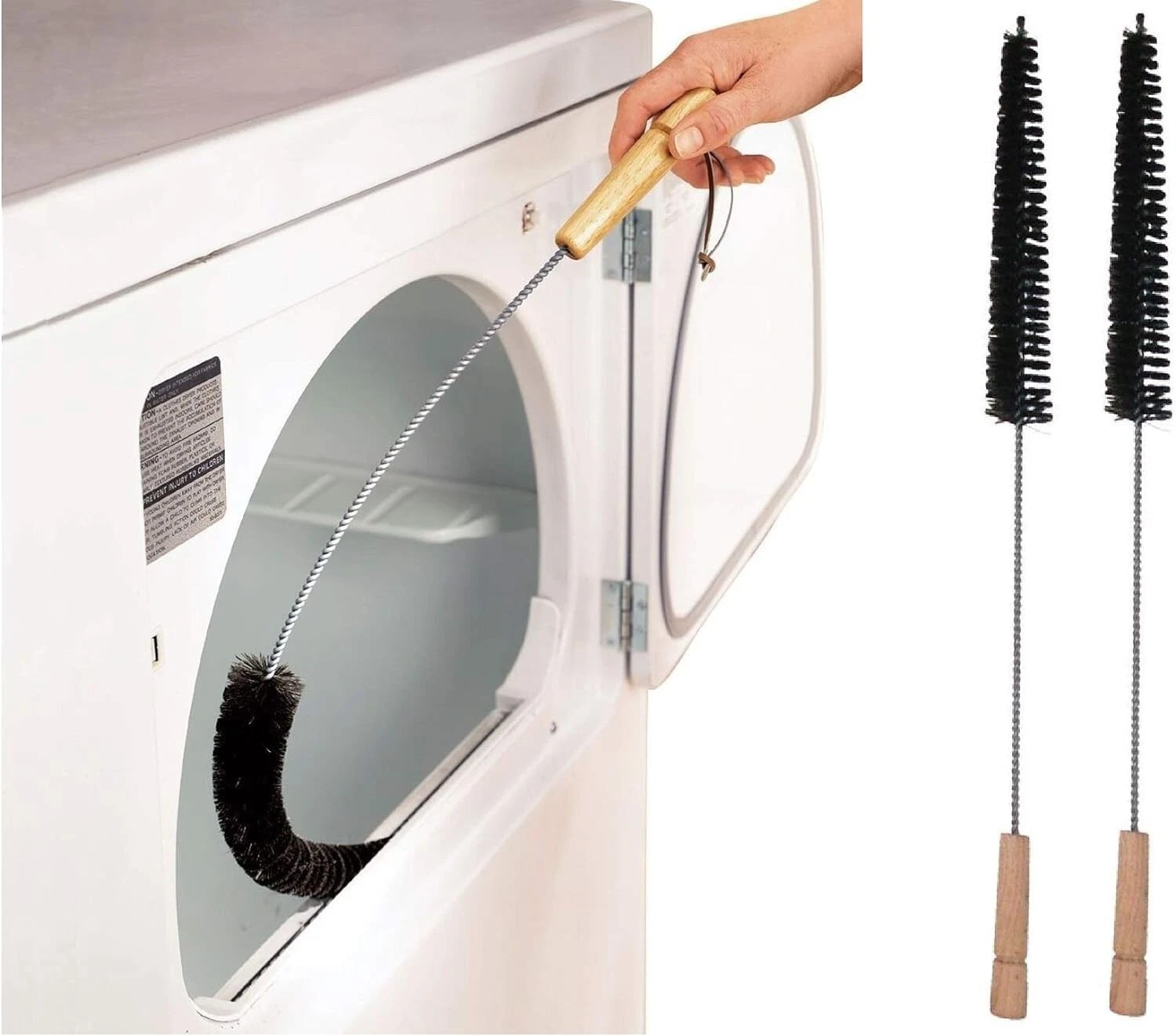 PRIME- 2 Pack Dryer Vent Cleaner Kit Clothes Dryer Lint Brush Vent Trap Cleaner Home