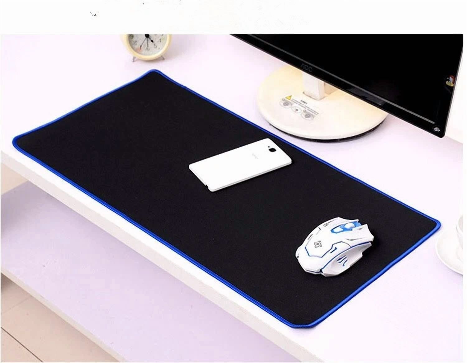 PRIME- 28.6*11.8Inch Large Blue Edge Pc Laptop Computer Rubber Gaming Mouse Pad Mat
