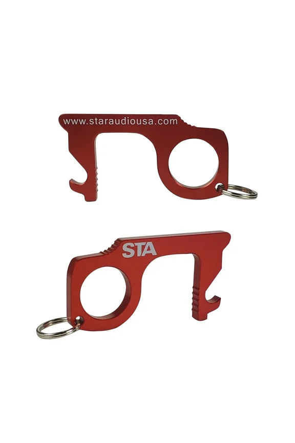 - 2Pcs Touchless Portable Key Door Opener Handheld Keychain Contactless Keychain