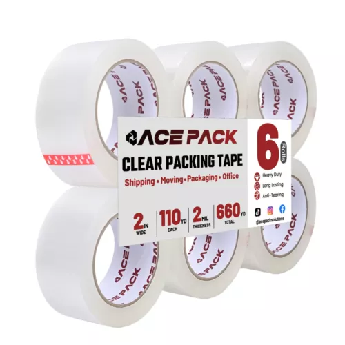 PRIME - 6 Rolls Shipping Packaging Box Packing Sealing Tape 2 Mil 2" X 110 Yard