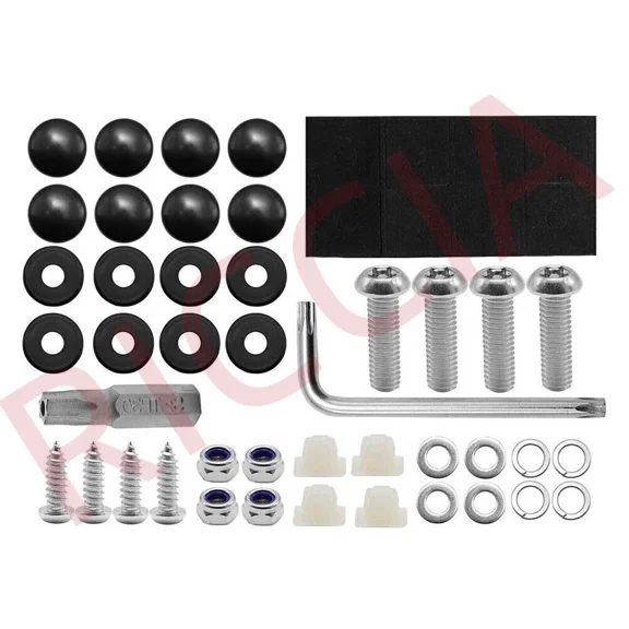 PRIME- Anti Theft Auto Security License Plate Screws Accessories Stainless/Steel Screws